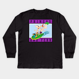 phineas and ferb Kids Long Sleeve T-Shirt